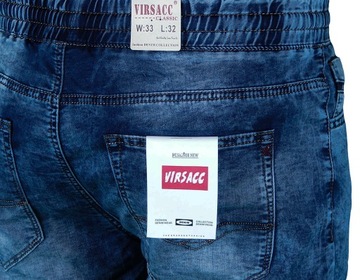 SPODNIE MĘSKIE JOGGER JEANS W40 ROZMIAR 4XL