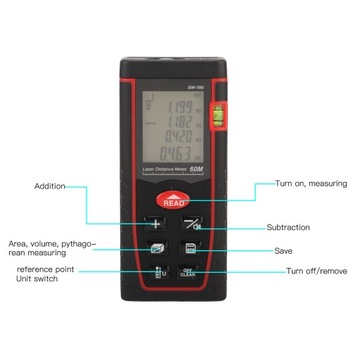 Ручной лазерный дальномер 630-670 нм 9Q Лазерный измерительный инструмент