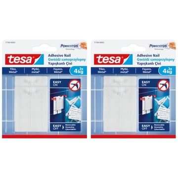 TESA Gwóźdź samoprzylepny do płytek metalu 4kg x 2