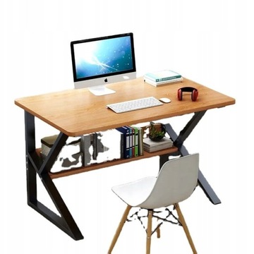 BIURKO KOMPUTEROWE STOLIK DO BIURA GABINETU PRACY Z PÓŁKĄ 80x40cm STL04BR
