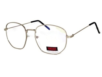 Męskie Okulary ANTYREFLEKSY BLUE LIGHT Komputera czarne Gamingowe Okrągłe