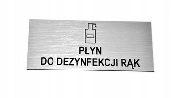 Piktogram , tabliczka, UWAGA , DEZYNFEKCJA RĄK !