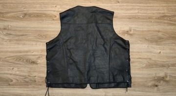 Мотоциклетный кожаный жилет (5XL)