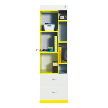Regał MOBI M06 Biały lux + Żółty