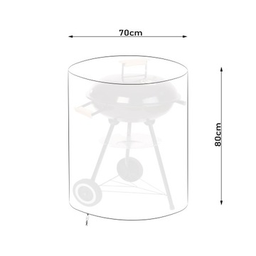 POKROWIEC NA GRILLA BBQ okrągły Wodoodporny Ochraniacz Mocny ø70 cm H 80cm