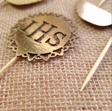 Украшения для маффинов, Первое Святое Причастие, Pikery IHS