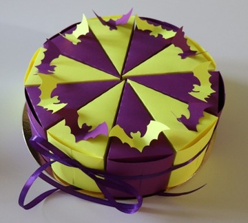 Торт «Спасибо» из бумаги, 10 штук, готовая летучая мышь.