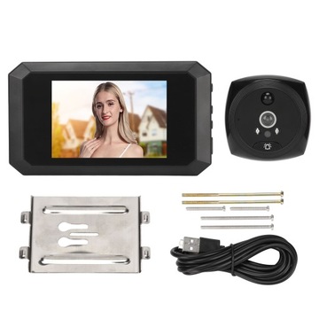 inteligentny wizualny dzwonek do drzwi o przekątnej 3,97 cala i rozdzielczości 1080p z ekranem lcd high rozdzielczości pir motion