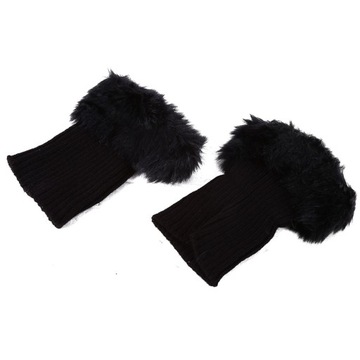 GETRY DAMSKIE CIEPŁE CZARNY OCIEPLACZE NA NOGI