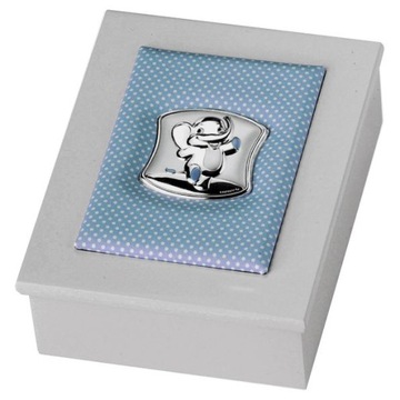 SZKATUŁKA srebro 13x10cm na prezent Chrzest roczek