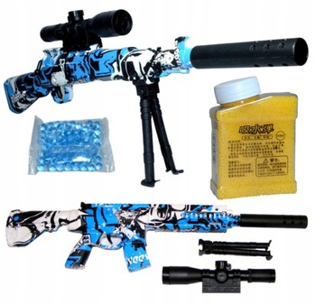 SNAJPER Pistolet na kulki ŻELOWE Karabin GUN + KULKI 20 TYS