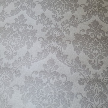 Tapeta srebrne ornamenty na białym tle 13701-30