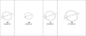 Защитные кольца, 50 шт, разные размеры.