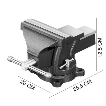 НАСТОЛЬНЫЕ ПОВОРОТНЫЕ СТОЛЯРНЫЕ ТИСКИ 125 ММ МАЛЫЕ ЧУГУННЫЕ ГУБКИ С НАКОВАЛЬНЕЙ
