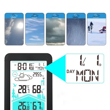 Метеостанция с цветным дисплеем, чёрная LXSTP09C