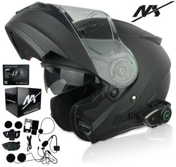 KASK MOTOCYKLOWY NX TOURISM r.M NX INTERKOM|BLUETOOTH |ZESTAW SŁUCHAWKOWY