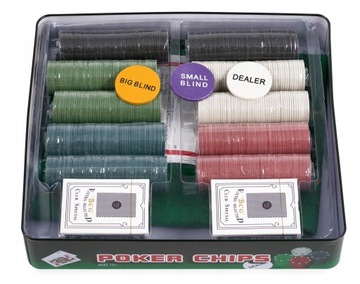 ПОКЕРНЫЙ НАБОР 500 ФИШЕК КАРТЫ ДЛЯ ПОКЕРА