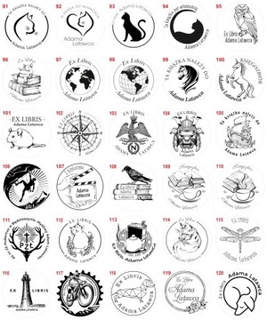 Pieczątka EX LIBRIS fi-40mm + woreczek |Na prezent