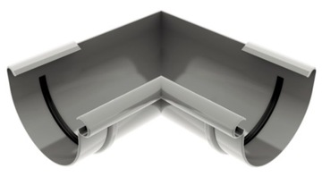 narożnik WEWNĘTRZNY rynny 100 Ocean POPIEL SZARY