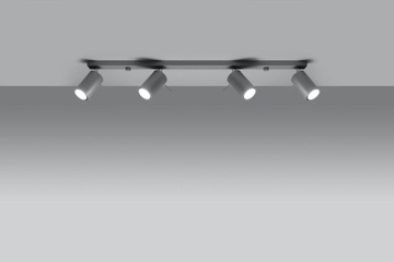 Потолочный светильник PLAZA 4L, серый накладной светильник, светодиодный светильник