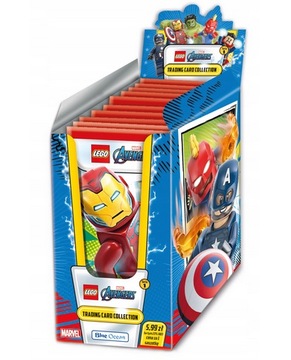 20 NOWYCH SASZETEK Z 100 KARTAMI LEGO MARVEL AVENGERS seria 1