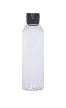 Butelka PET 200ml z nakrętką flip top czarną buteleczka