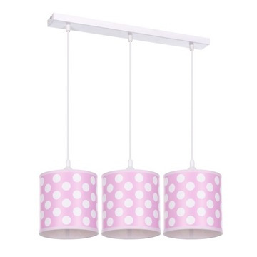 Lampa wisząca sufitowa żyrandol abażur KROPKI
