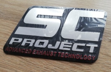 Emblemat SC PROJECT Alu Tłumik Wydech Rura +Gratis