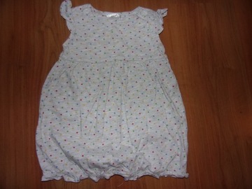 Rampers w kropki 74cm 6-9m