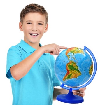 GLOBUS FIZYCZNY SZKOLNY - Globus dla dzieci 22cm - POMOC NAUKOWA 220