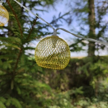 Солнечная лампа GIRLANDA LED GOLD с металлическими шариками, теплый белый цвет, набор из 2 шт.