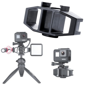 Держатель VIJIM GP-1 для AAMIC-001 и светодиодной подсветки для GoPro HERO 12 11 10 9 8 7 6 5