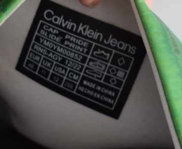Calvin Klein Jeans Klapki kolorowe na basen 46 męskie