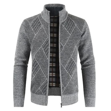 New Fashion Zipper Cardigan Mens Sweater Warm Coat