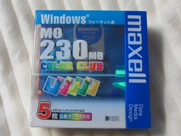 5x Dysk MAGNETOOPTYCZNY MAXELL MO 230 MB 3.5