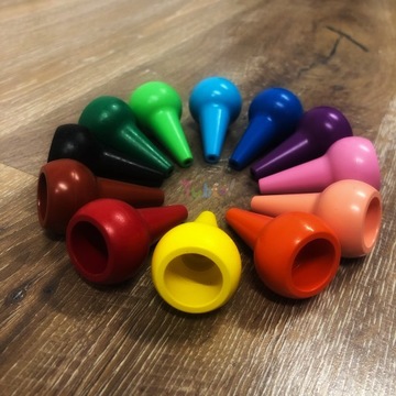 QLAYON CRAYON KREDKI STOŻKOWE BEZPIECZNE 12 SZTUK