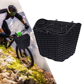 Uniwersalny kosz rowerowy z pokrywką, pojemnik na różne drobiazgi do hulajnogi, plastik