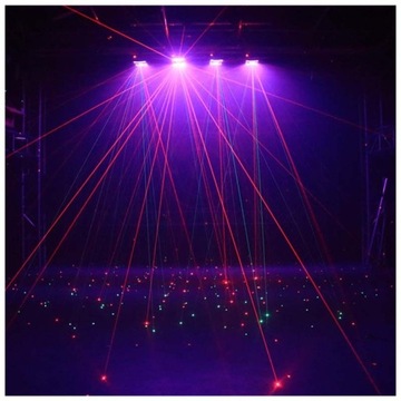 MULTIEFEKT ŚWIETLNY LED RUCHOMA GŁOWA RGBW LIGHT4ME SPIDER STROBO LASER