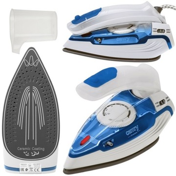 ŻELAZKO PAROWE TURYSTYCZNE CERAMICZNE SKŁADANE 1600W 120V - 230V CR5040