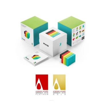 МАГНИТНЫЕ БЛОКИ PIXIO ОРАНЖЕВЫЕ ЖИВОТНЫЕ 162 ШТ.