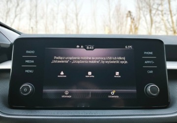 Skoda Fabia IV 1.0 TSI 110KM 2022 Skoda Fabia Ambition, Apple CarPlay, Czujniki parkowania, Salon Polska, zdjęcie 26