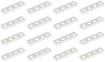 Lego 3710 płytka 1x4 biała 16 sztuk