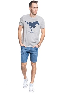 WRANGLER SZORTY MĘSKIE TEXAS SHORT LITE BLUE W11CQ187W W32