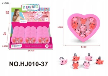 Żabka набор колец для девочек красочные лягушки набор 12 шт.