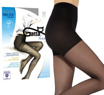 RAJSTOPY Gatta BODY RELAX MEDICA 20 DEN 3-M nero