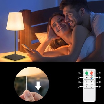УЛИЧНАЯ НАСТОЛЬНАЯ СВЕТОДИОДНАЯ ЛАМПА 8RGB 3000K С ДИСТАНЦИОННЫМ УПРАВЛЕНИЕМ ДЛЯ СПАЛЬНИ
