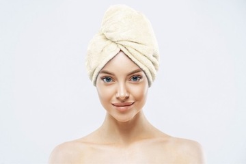 Ręcznik do Włosów Turban 65x25 Ręcznik Mikrofibra Aki Kremowy