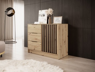 Комод LOFT с ламелями, ХОРОШЕЕ КАЧЕСТВО