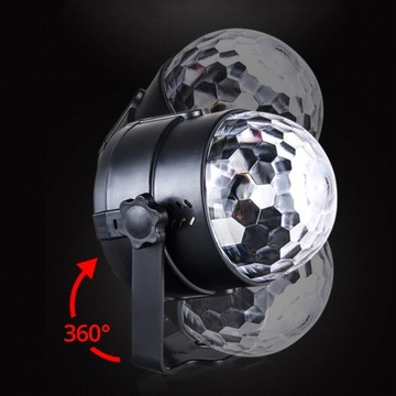 DISCO DISCO BALL RGB LED ПРОЕКТОР + ПУЛЬТ ДИСТАНЦИОННОГО УПРАВЛЕНИЯ