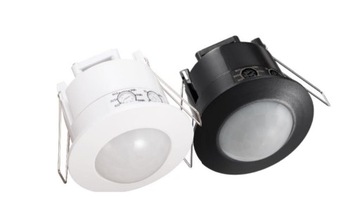 Czujnik Ruchu PIR Wpuszczany Na Podczerwień 360° Czarny Regulacja Czujka